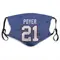 Jordan Poyer Name & Number Royal Blue Buffalo Bills Face Mask